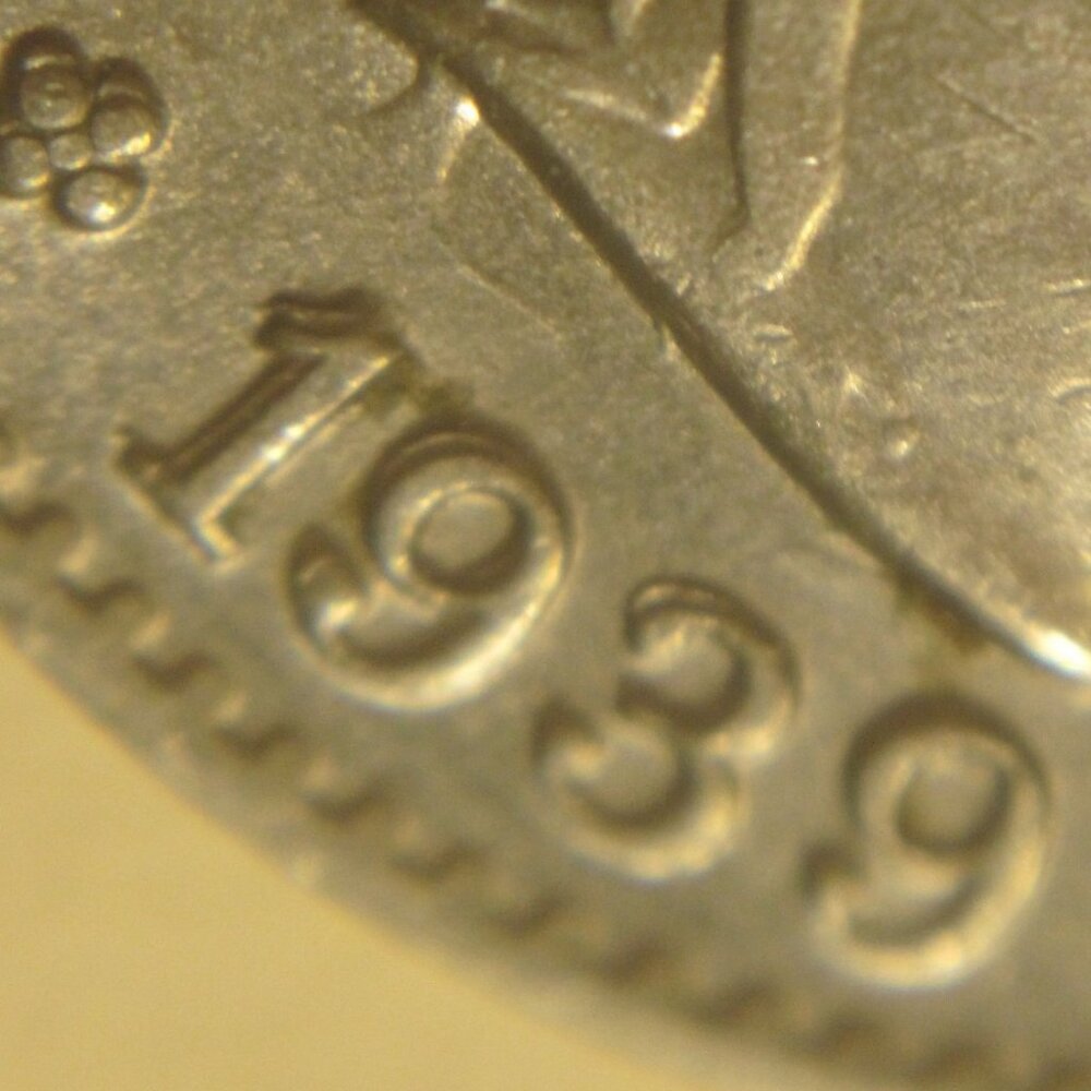 (FC-655) 1939-B Switzerland: 5 Rappen { AMAZING DOUBLE DATE & LETTERING! }